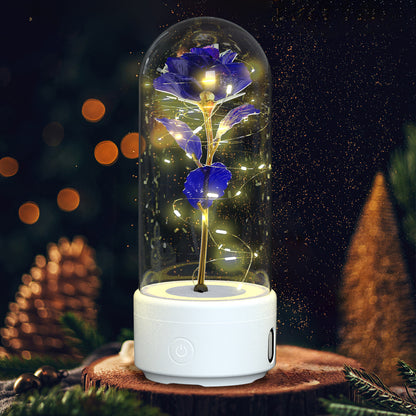 Creative 2-in-1 Rose LED Light and Bluetooth Speaker