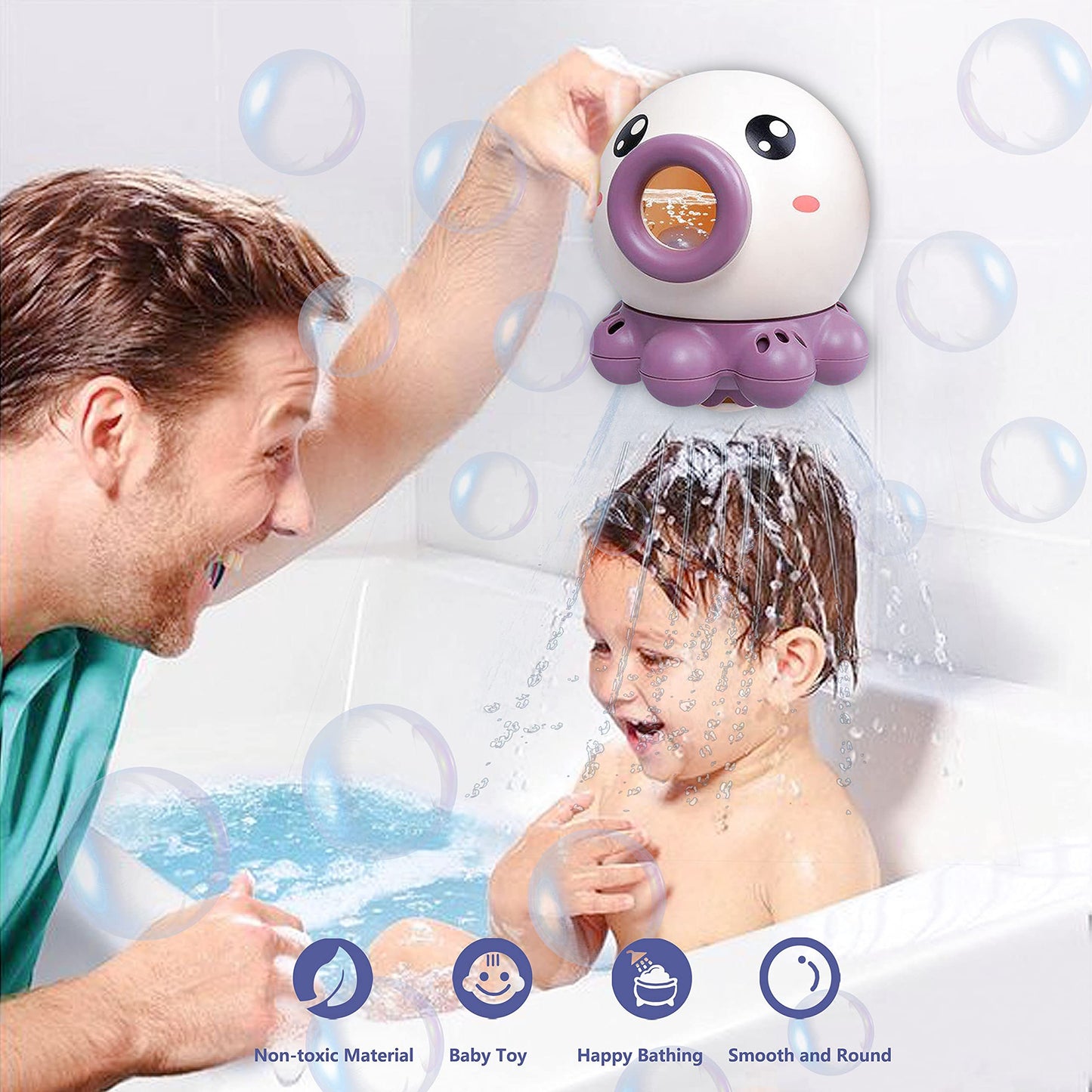 Octopus Fountain Bath Toy – Fun Water Jet Rotating Shower for Kids