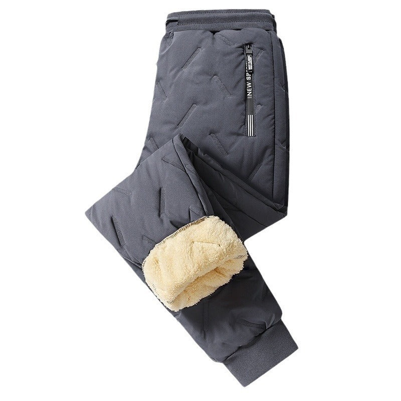 Unisex Winter Thermal Fleece Sweatpants – Waterproof, Windproof, and Ultra-Warm