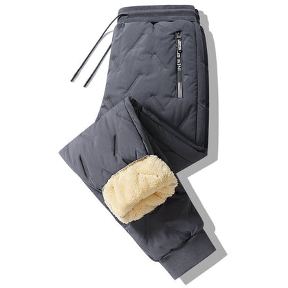 Unisex Winter Thermal Fleece Sweatpants – Waterproof, Windproof, and Ultra-Warm