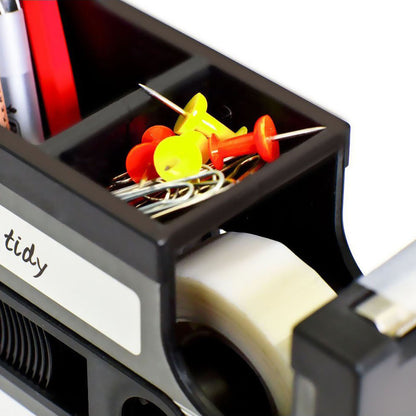 Retro Cassette Tape Dispenser & Pen Holder – Stylish and Functional Desk Organizer