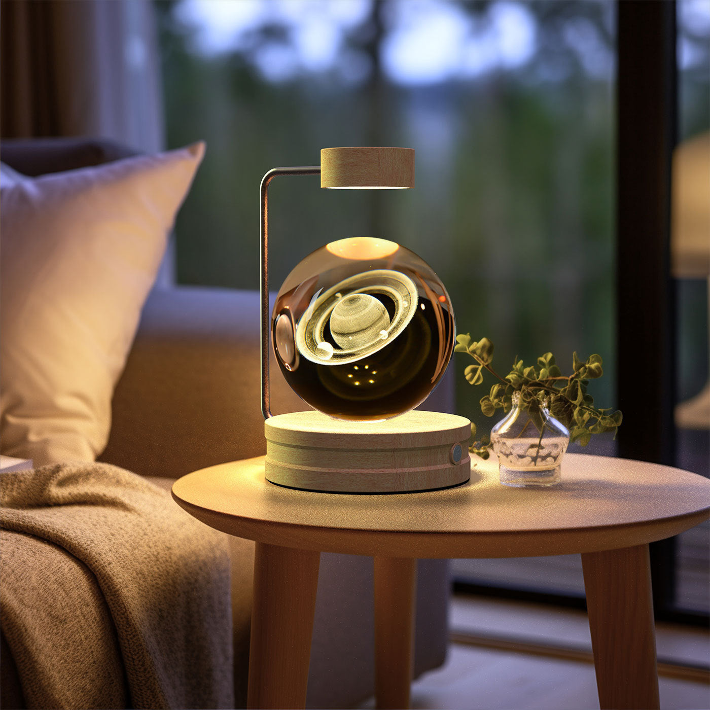 Crystal Ball Cosmic Night Light – USB-Powered