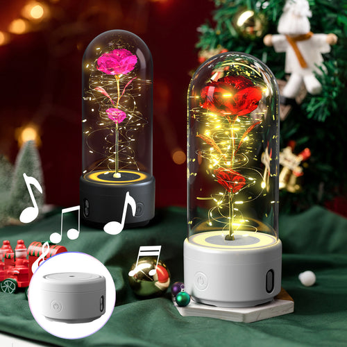 Creative 2-in-1 Rose LED Light and Bluetooth Speaker