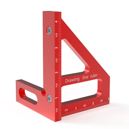 Durable Aluminum Alloy Woodworking Ruler - Precision Angular Measurements