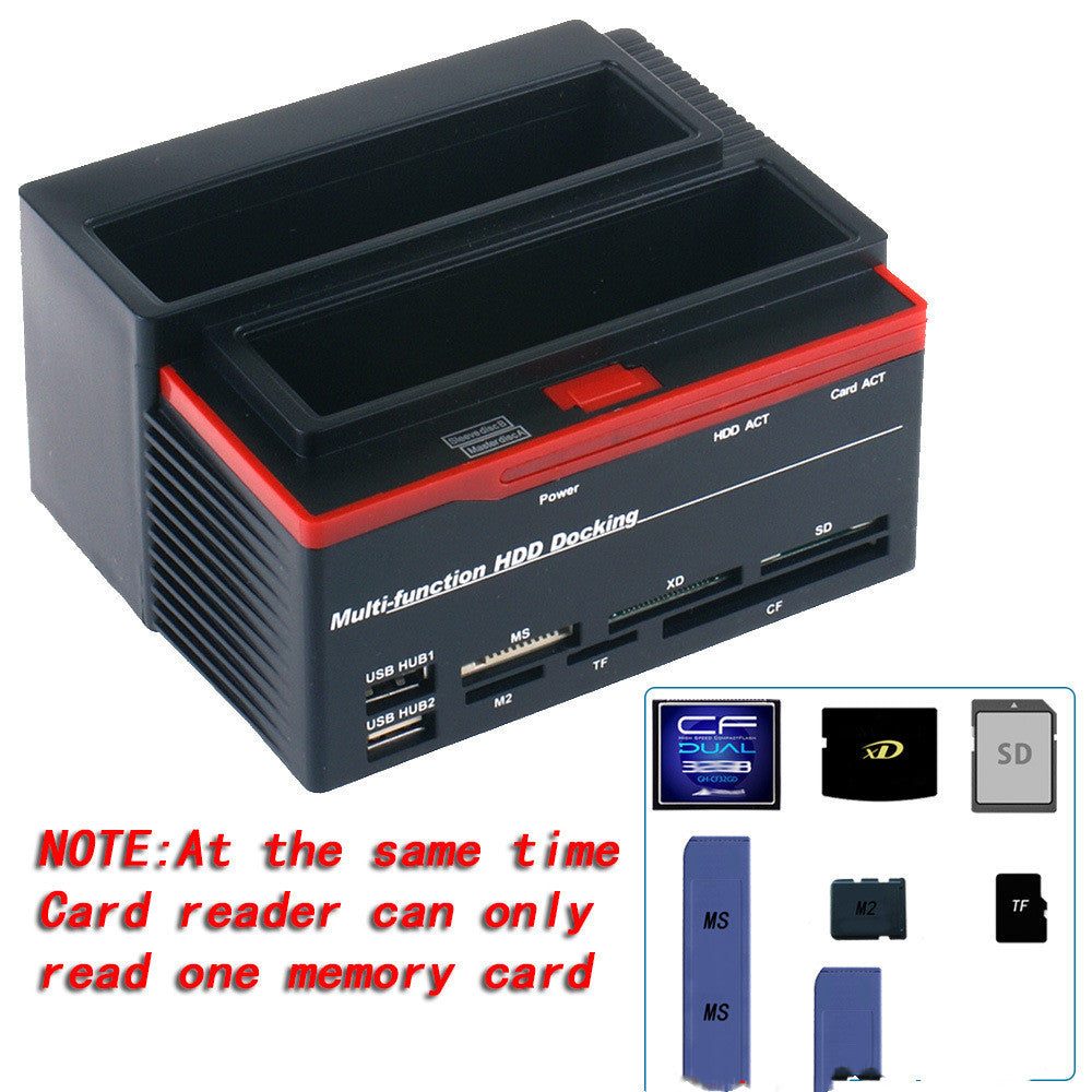 USB 2.0 SATA/IDE Hard Disk Docking Station with Card Reader