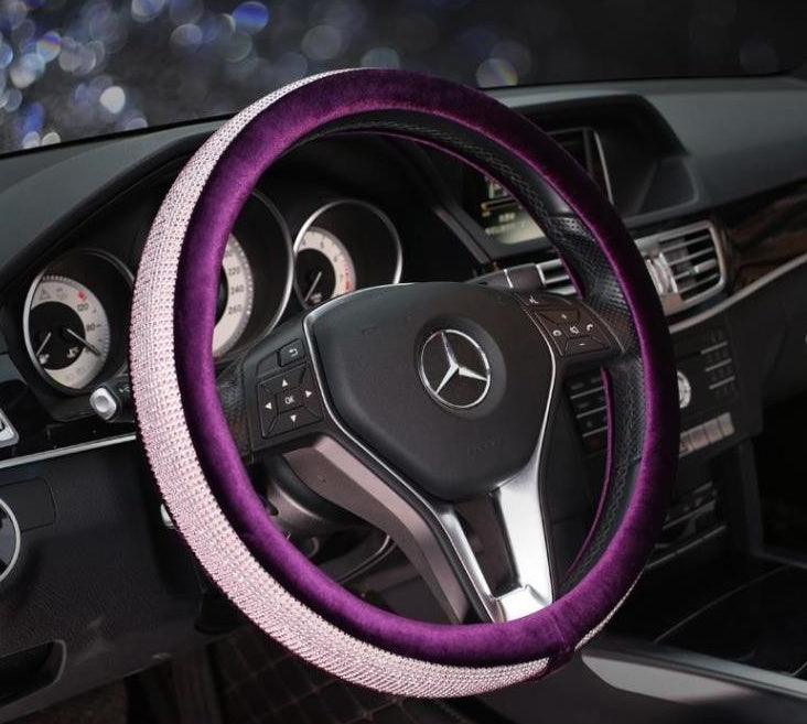 Women's Rhinestone Car Steering Wheel Cover