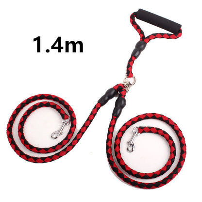 Double-Ended Dog Leash & Collar Set – For Walking Two Dogs