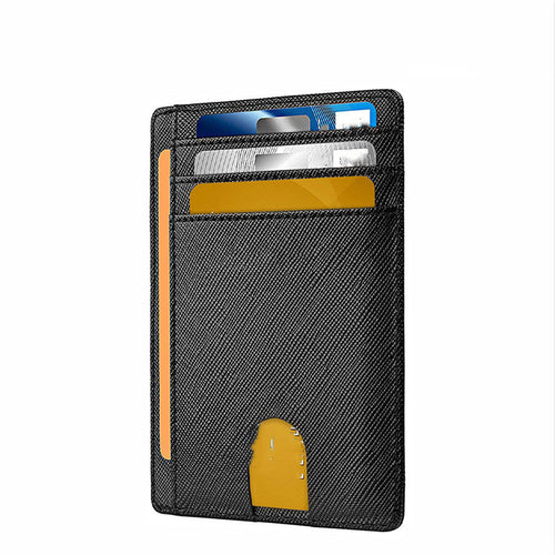 Men's Leather RFID-Blocking Card Holder – Secure and Stylish