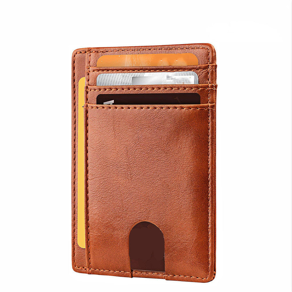 Men's Leather RFID-Blocking Card Holder – Secure and Stylish