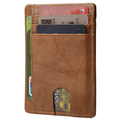 Men's Leather RFID-Blocking Card Holder – Secure and Stylish