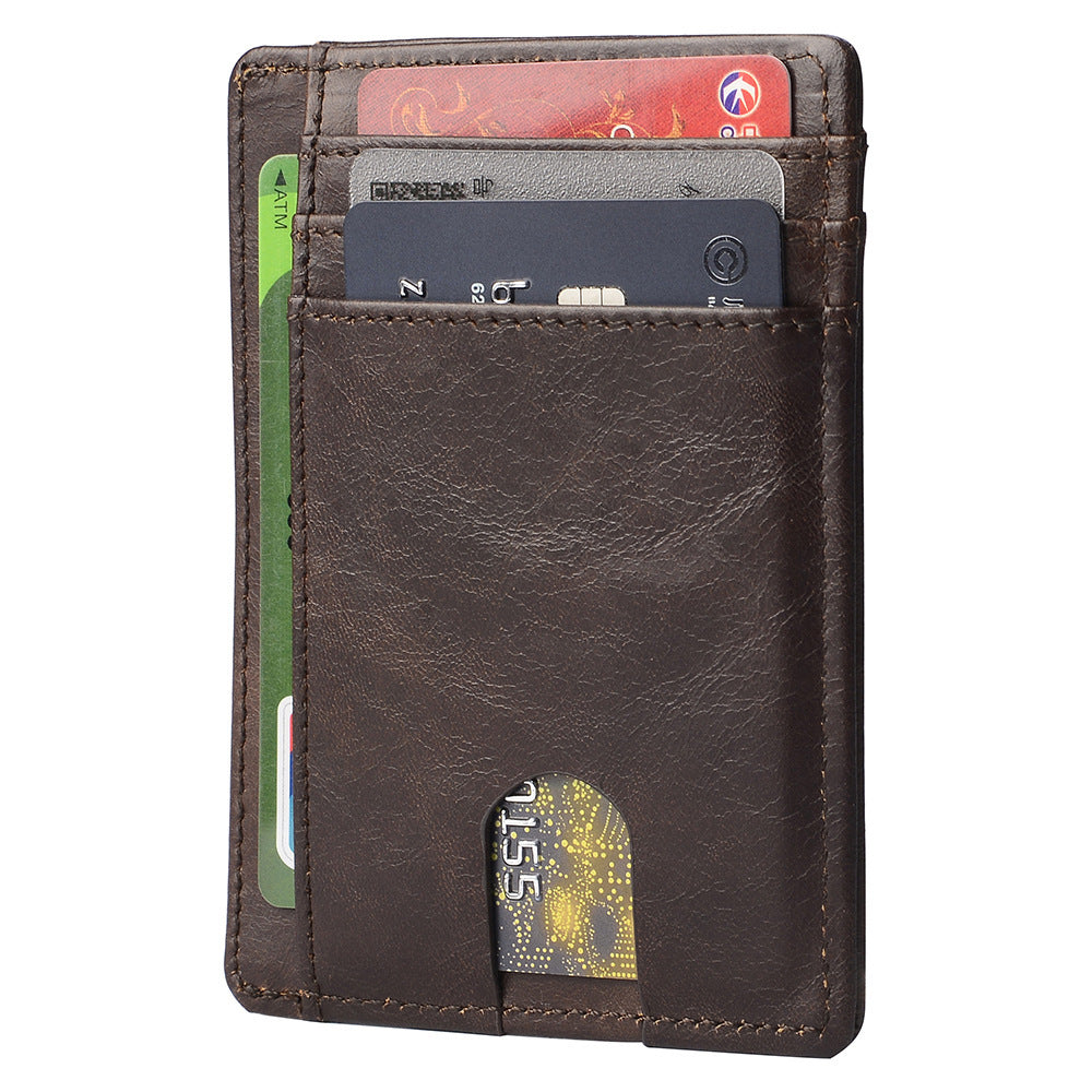 Men's Leather RFID-Blocking Card Holder – Secure and Stylish