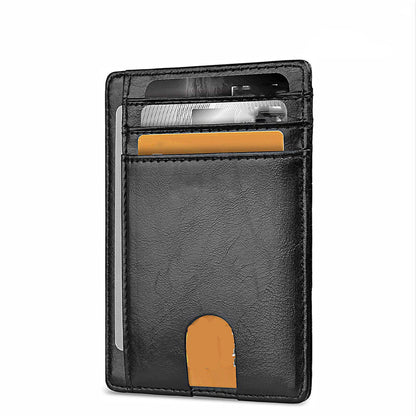 Men's Leather RFID-Blocking Card Holder – Secure and Stylish