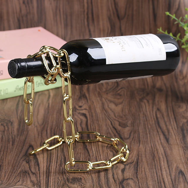 Iron Chain Wine Shelf