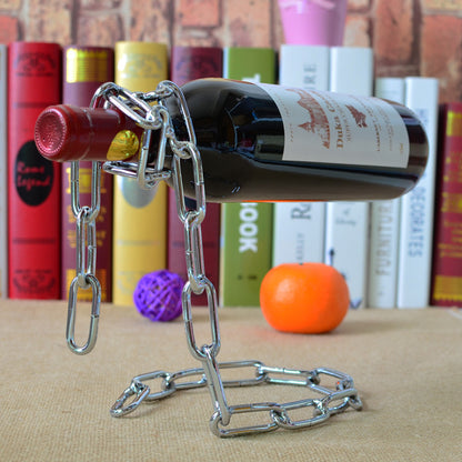 Iron Chain Wine Shelf