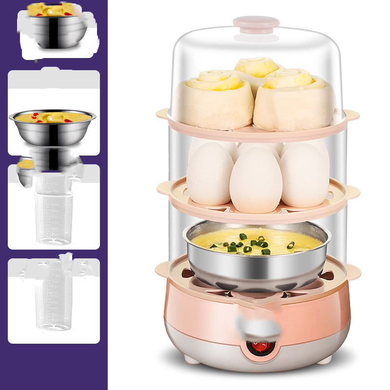 3-Story Automatic Egg Steamer – Multi-Layer, Auto Shut-Off for Household Use