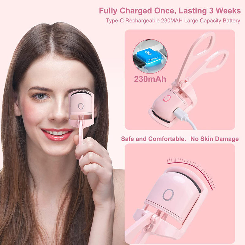 Rechargeable Electric Eyelash Curler for Long-Lasting Lashes