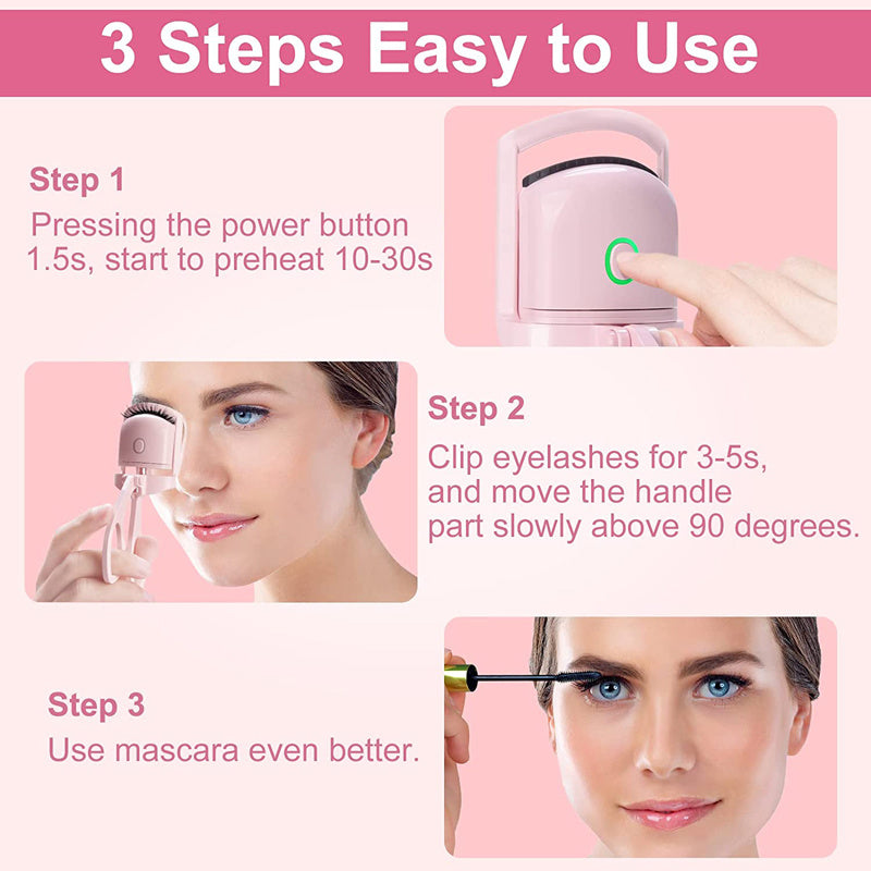 Rechargeable Electric Eyelash Curler for Long-Lasting Lashes