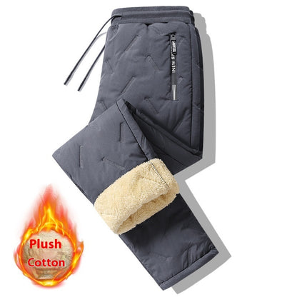 Unisex Winter Thermal Fleece Sweatpants – Waterproof, Windproof, and Ultra-Warm