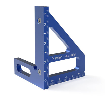 Durable Aluminum Alloy Woodworking Ruler - Precision Angular Measurements