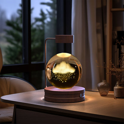 Crystal Ball Cosmic Night Light – USB-Powered