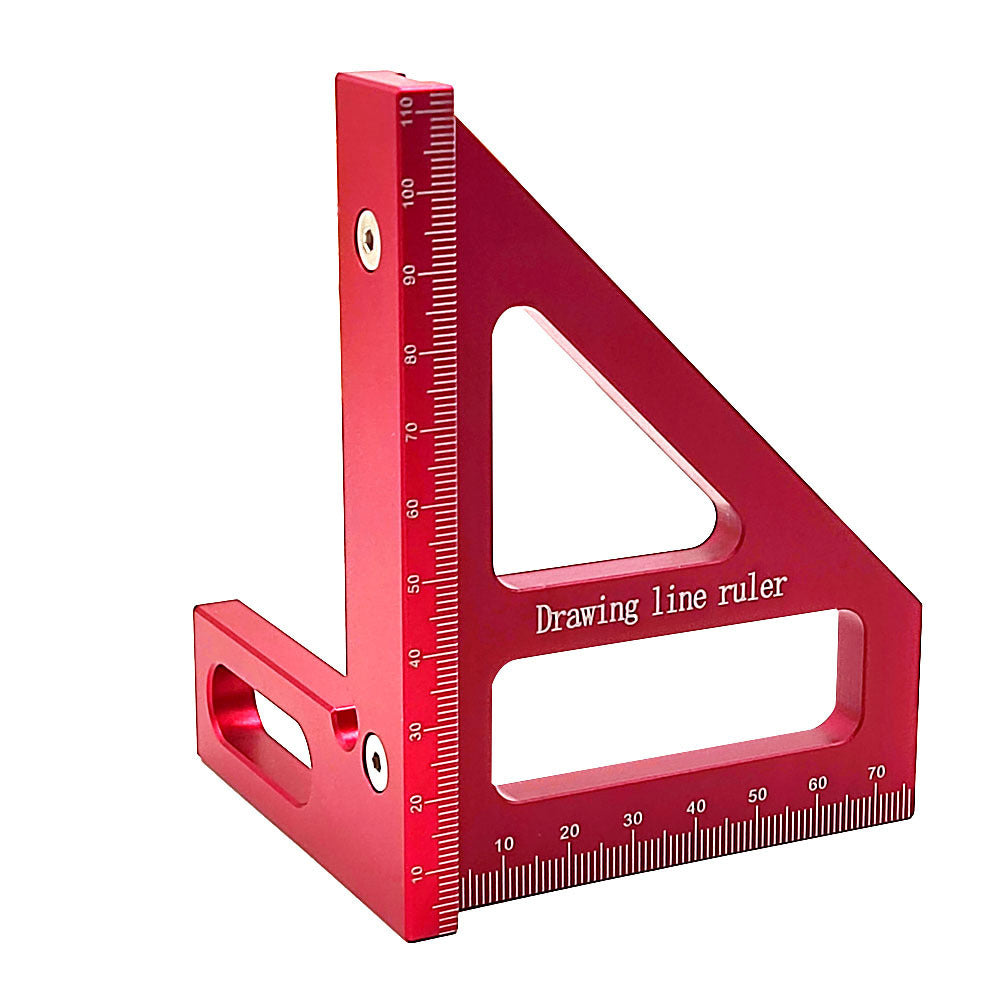 Durable Aluminum Alloy Woodworking Ruler - Precision Angular Measurements