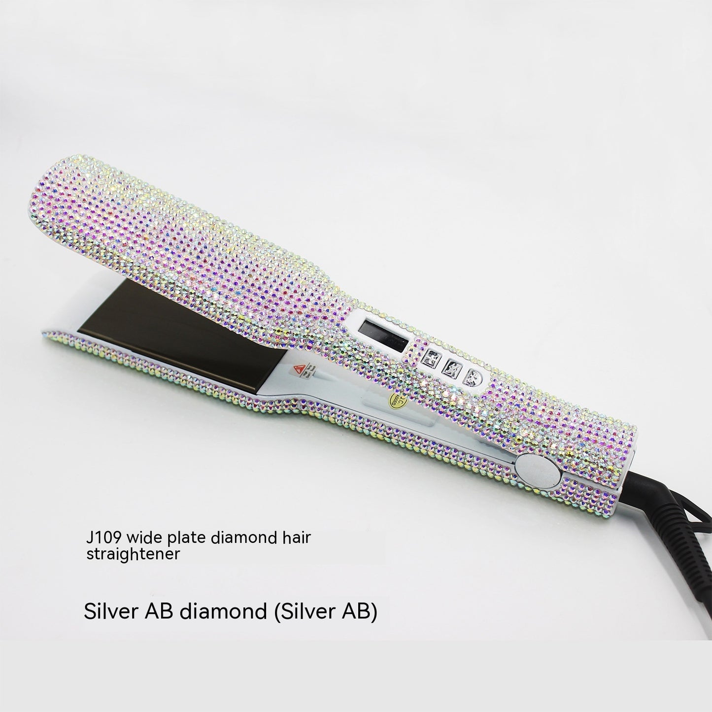 Inlaid Rhinestone Quartz Hair Straightener