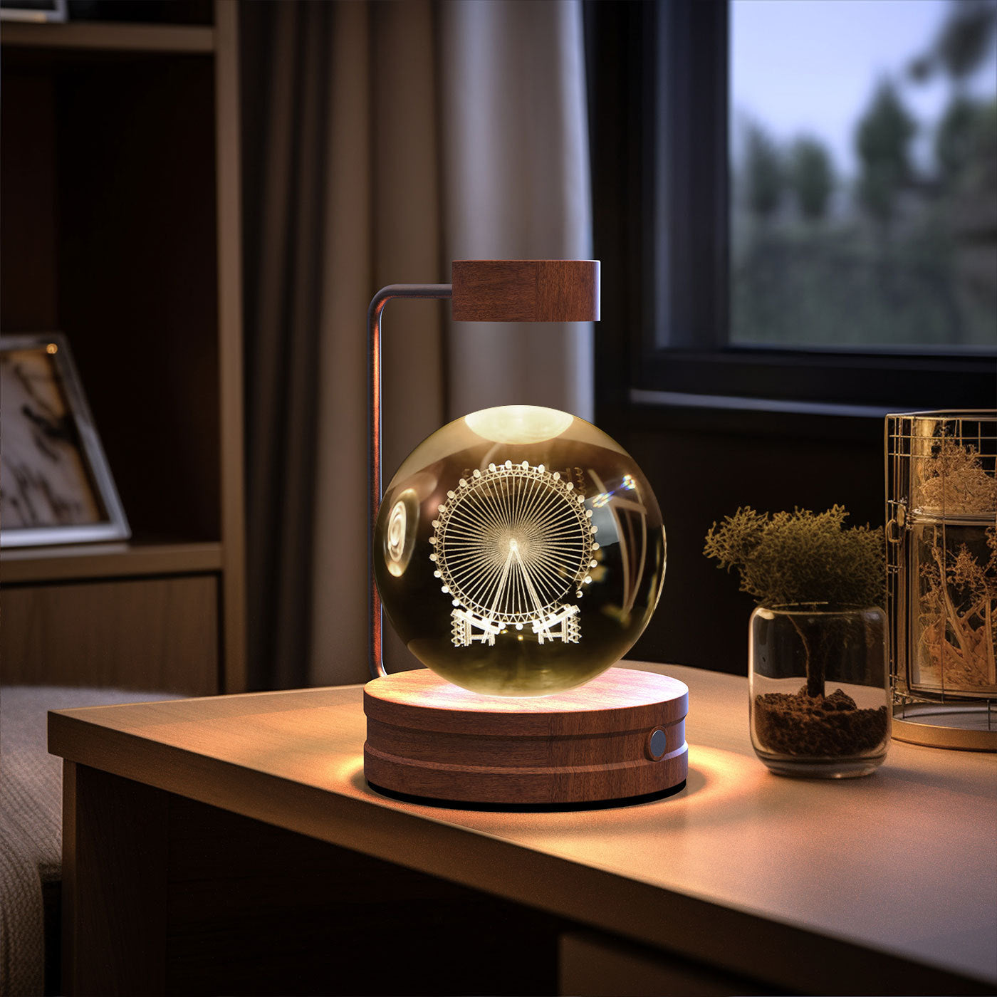 Crystal Ball Cosmic Night Light – USB-Powered