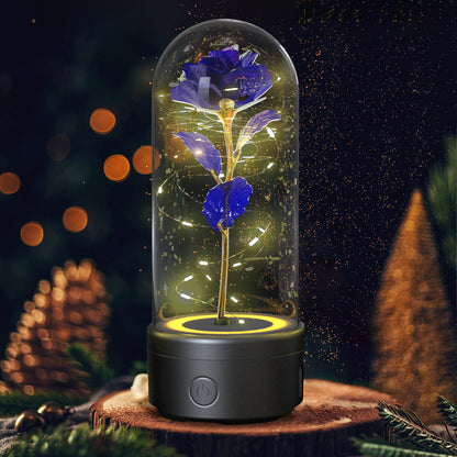 Creative 2-in-1 Rose LED Light and Bluetooth Speaker