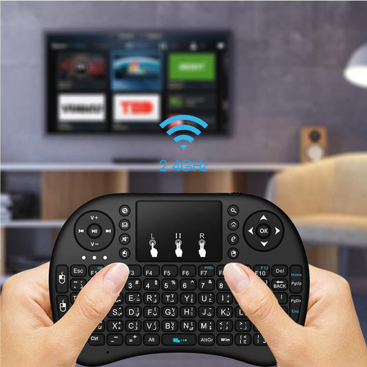 2.4G Wireless Mini Keyboard & Mouse Combo – Ergonomic Design with Touchpad for Smart TVs, PCs, and More