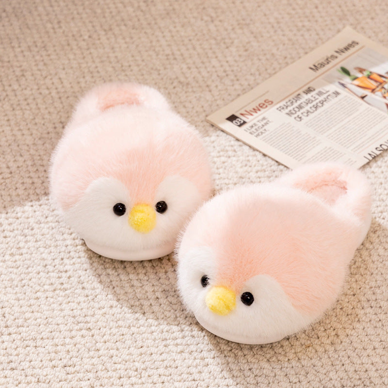 Cute Penguin Cartoon Plush Slippers