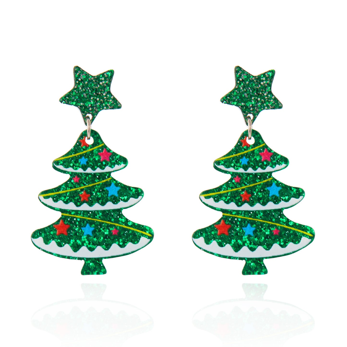 Women’s Fashion Acrylic Christmas Earrings – Festive Holiday Jewelry