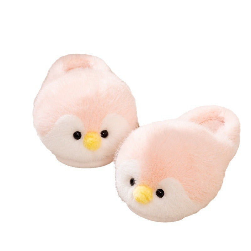 Cute Penguin Cartoon Plush Slippers