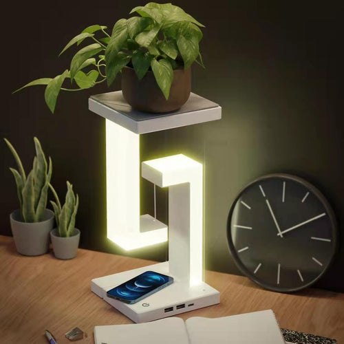 Magnetic Suspension LED Table Lamp with Wireless Charging