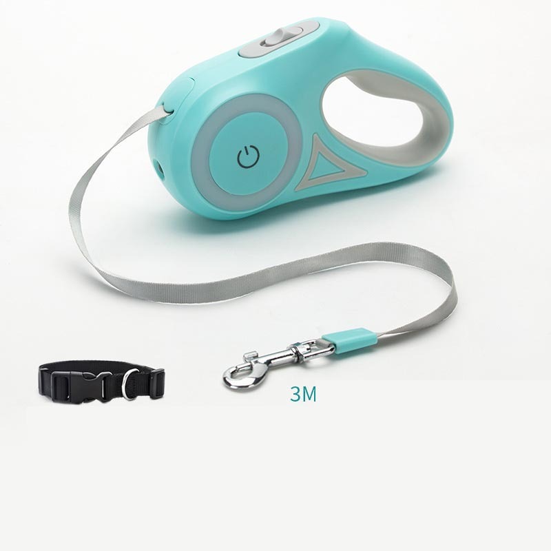 Retractable Dog Leash and Collar with Spotlight