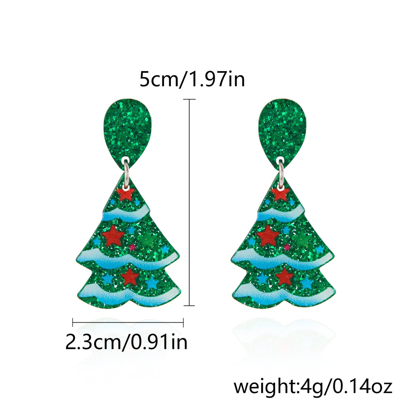 Women’s Fashion Acrylic Christmas Earrings – Festive Holiday Jewelry