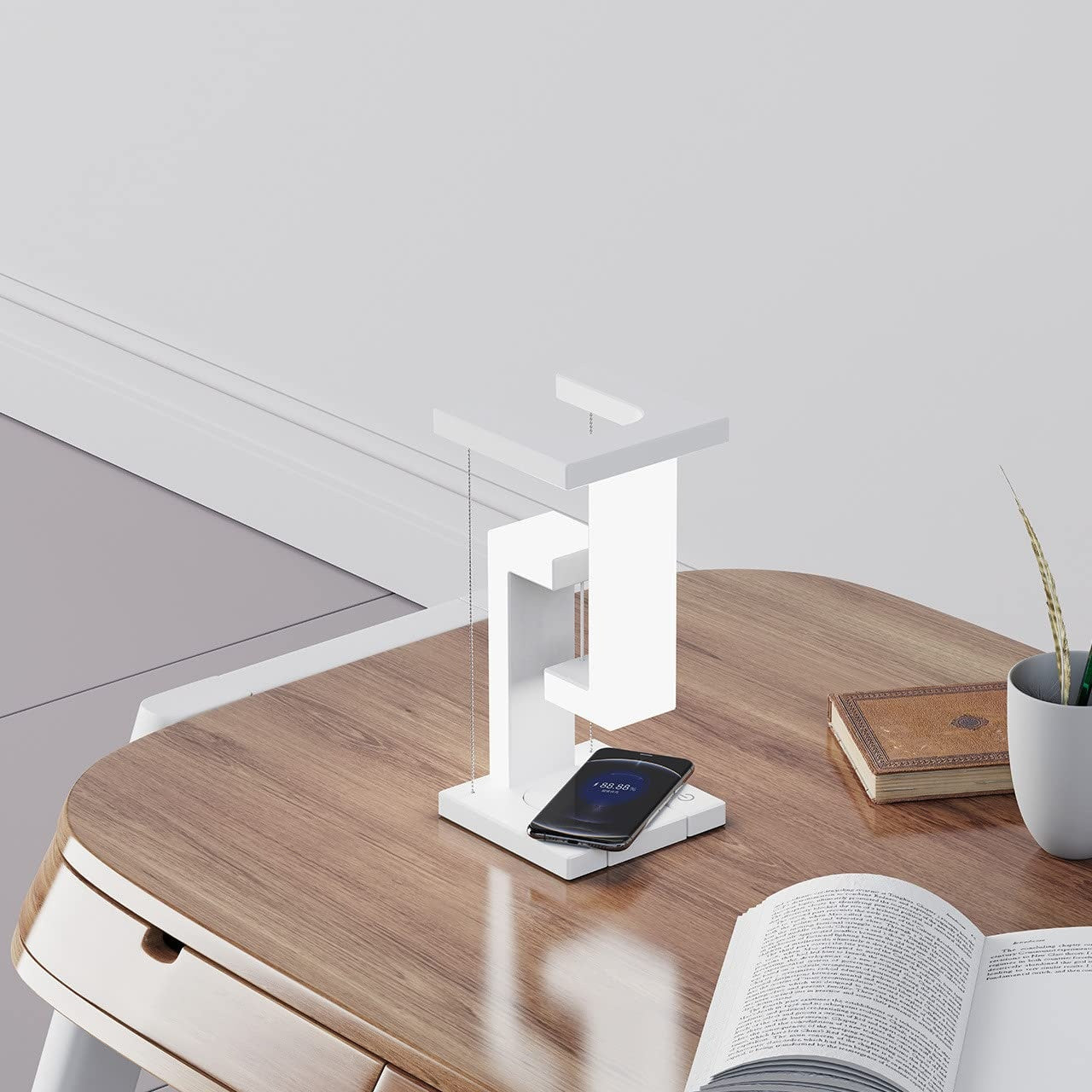 Magnetic Suspension LED Table Lamp with Wireless Charging