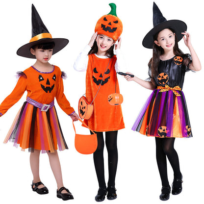 Girls' Pumpkin Halloween Costume