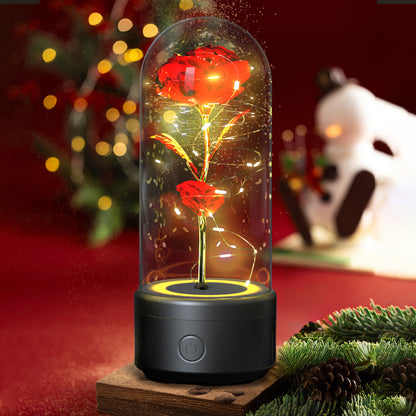 Creative 2-in-1 Rose LED Light and Bluetooth Speaker