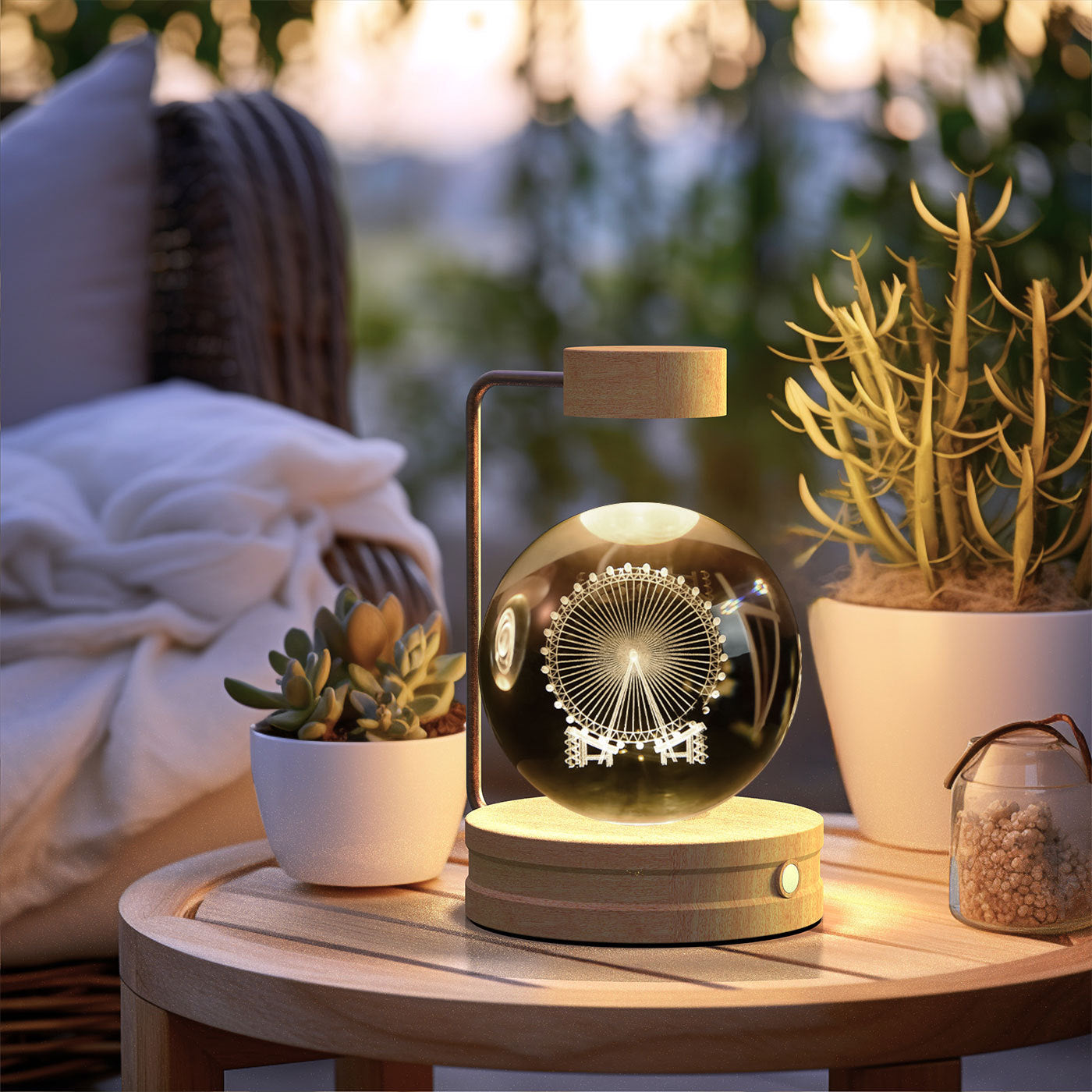 Crystal Ball Cosmic Night Light – USB-Powered