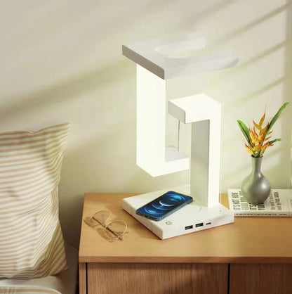 Magnetic Suspension LED Table Lamp with Wireless Charging