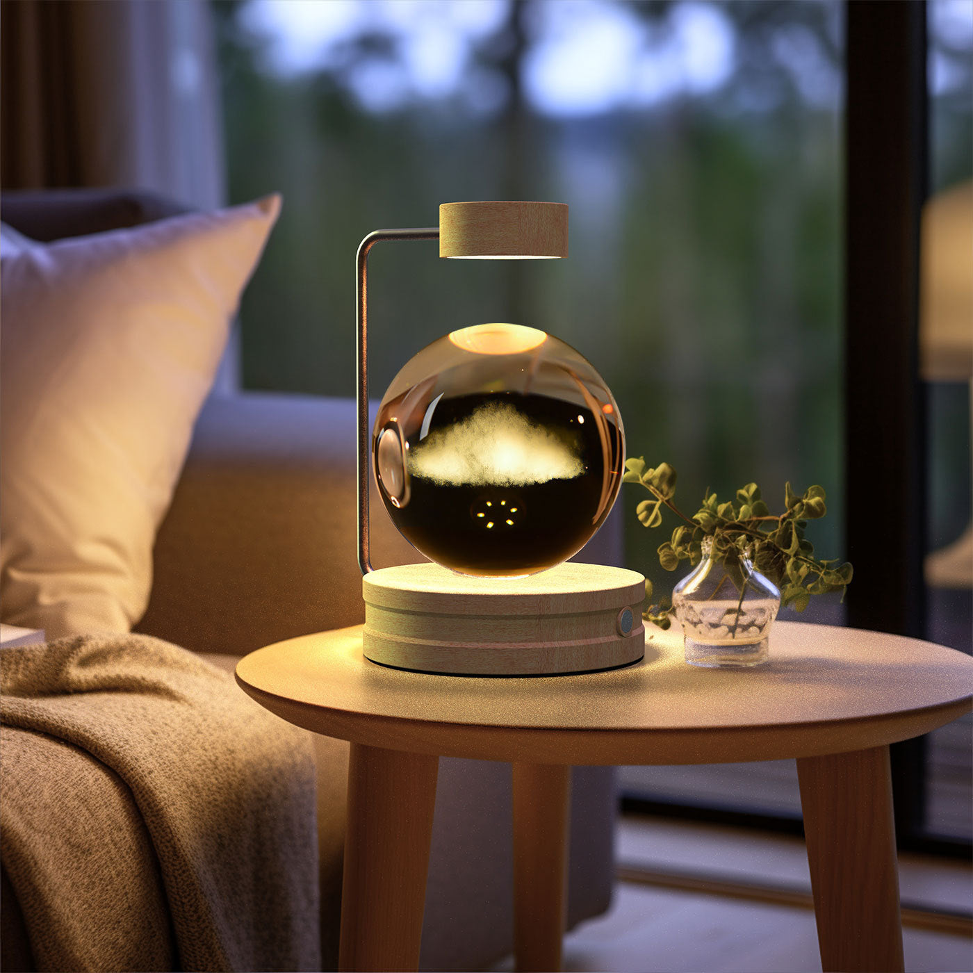 Crystal Ball Cosmic Night Light – USB-Powered