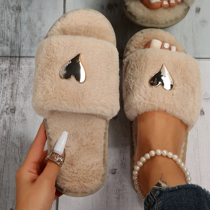 Cozy Furry Fluffy Slippers – Warm Plush Indoor Slippers