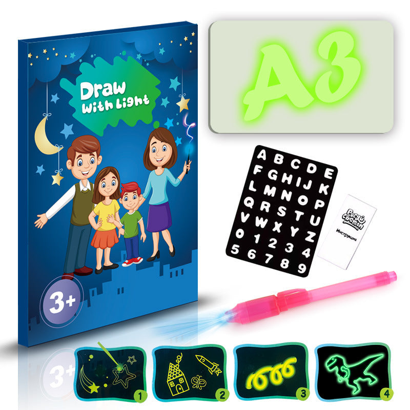 Educational 3D Magic Drawing Pad – 8 Light Effects Puzzle Board