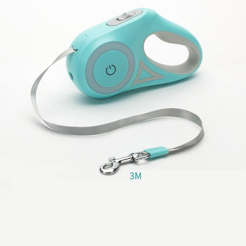 Retractable Dog Leash and Collar with Spotlight