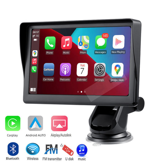 7-Inch IPS Smart Car Screen with Wireless CarPlay & Auto Mobile Projection