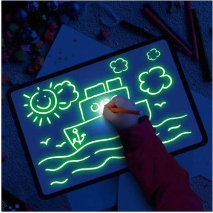 Educational 3D Magic Drawing Pad – 8 Light Effects Puzzle Board