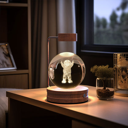 Crystal Ball Cosmic Night Light – USB-Powered