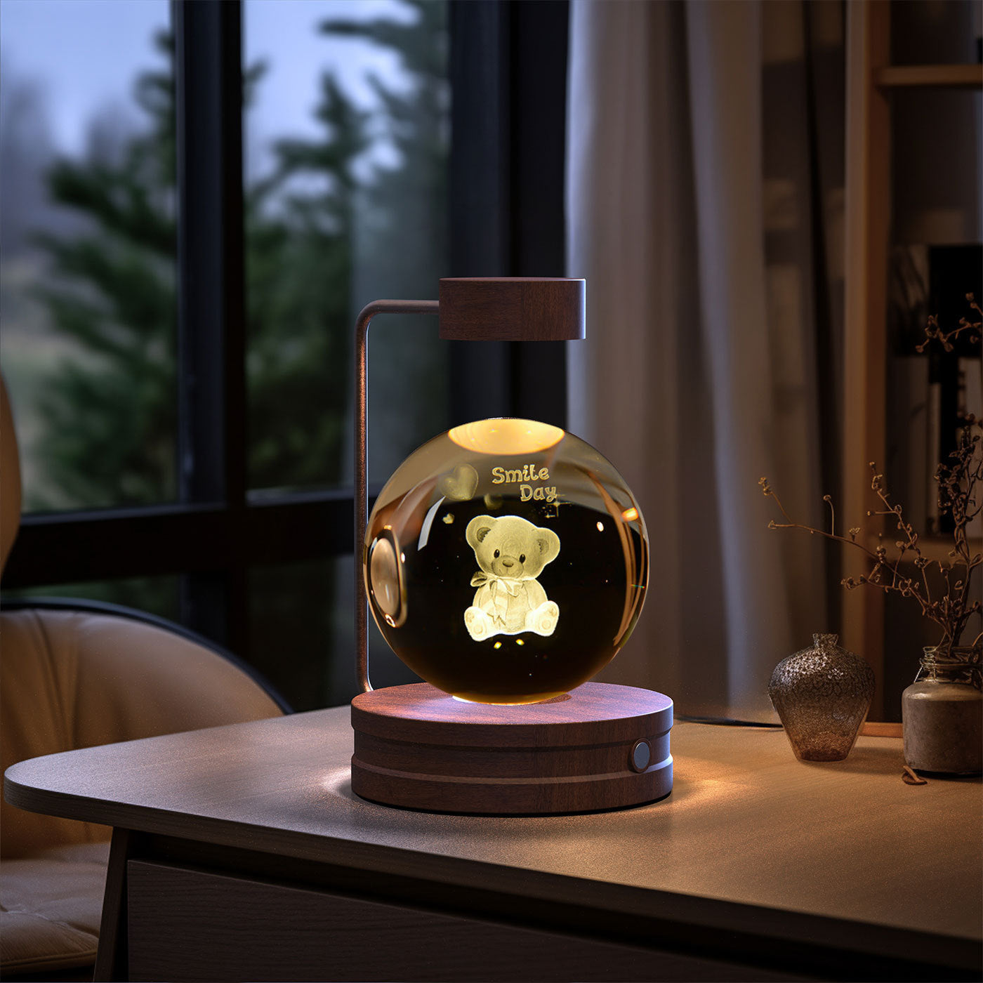 Crystal Ball Cosmic Night Light – USB-Powered