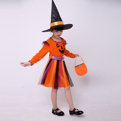 Girls' Pumpkin Halloween Costume