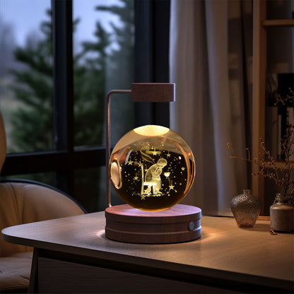 Crystal Ball Cosmic Night Light – USB-Powered